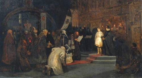 М.В. Нестеров, «Призвание Михаила Федоровича на царство», 1885 г.