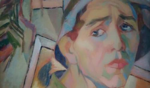 «Автопортрет в панаме» (фрагмент), конец 1910-х