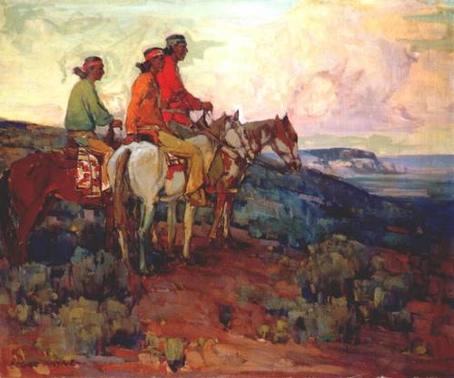 Эдгар Пейн, «Навахо всадники»