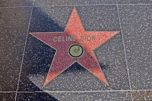 Звезда Селин Дион на Голливудской «Аллее славы»