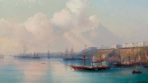 И. К. Айвазовский, «Вид на порт Одессы с морскими судами», 1867 г.