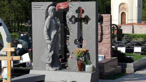 Памятник Барыкину на Троекуровском кладбище.