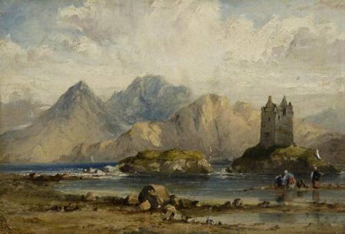 Ричард Паркс Бонингтон, «Замок на шотландском озере», 1820-е гг.