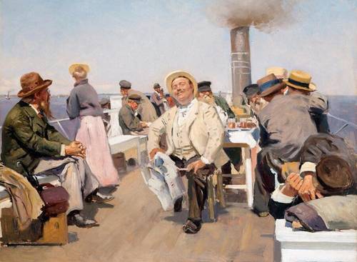 В. Е. Маковский, «На пароходе», 1902 г.