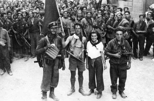 Бойцы Гарибальдийских бригад во Флоренции <br />
. Август 1944 г.