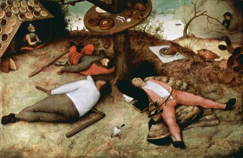 Питер Брейгель Старший, «Страна лентяев», 1567 г.