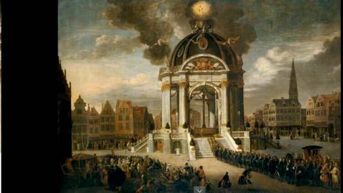 Хендрик ван Миндерхоут, «Шествие Христа Спасителя в Антверпене 27 августа 1685 года», 1688 г.<br />