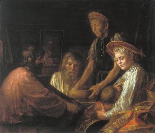 Михаил Шибанов, «Крестьянский обед»,  1774 г.