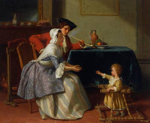 Жан Каролюс, «Малыш делает первые шаги», 1855 г.