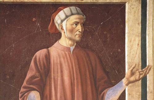 Данте на фреске виллы Кардуччо Андреа дель Кастаньо