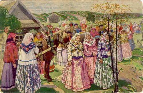 А. Третьяков, «Деревенское гулянье», 1873 г.