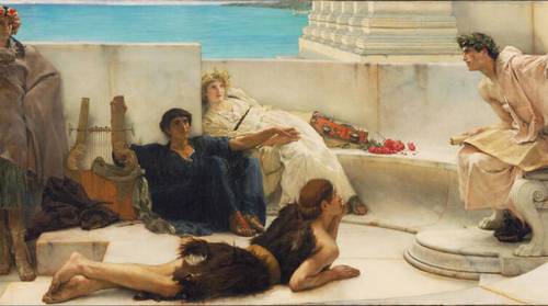 Лоуренс Альма-Тадема, «Чтение Гомера», 1885 г.