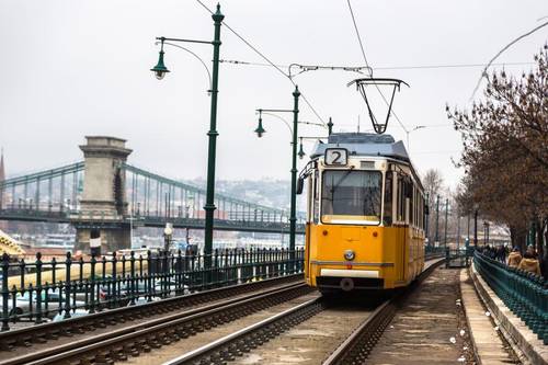 Ретро трамвай в Будапеште