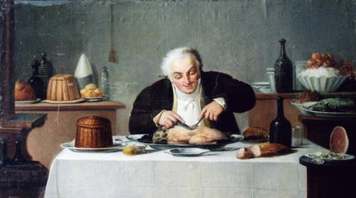 Неизвестный художник, «Александр-Балтазар-Лоран Гримо де Рейнер вкушает обед»