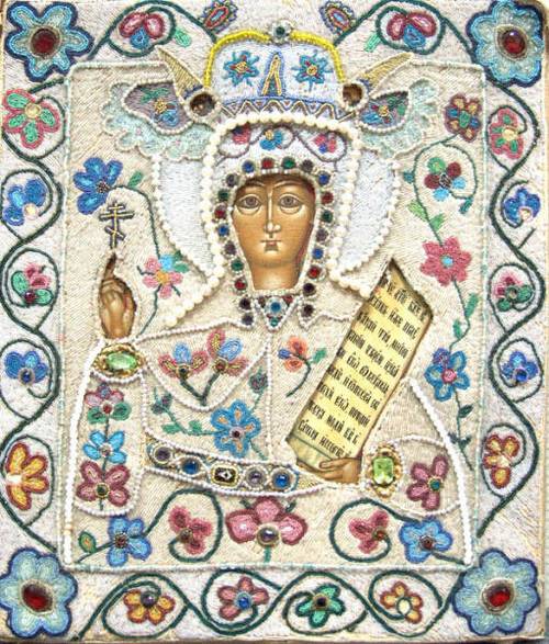 Икона «Параскева Пятница» в окладе. Урал, около 1800 г.