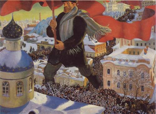 Б. М. Кустодиев, «Большевик», 1920 г.