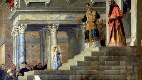Тициан, «Введение во храм Пресвятой Богородицы», 1534-1538 гг.<br />