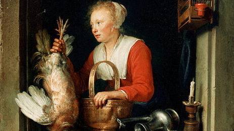 Герард Доу, Нидерландская домохозяйка, 1650 г.