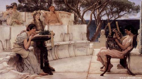 Алма Тадема сэр Лоренс, Сафо и Алкей, 1881, 66х122 см, Walters Art Museum, Балтимор, Мериленд, США