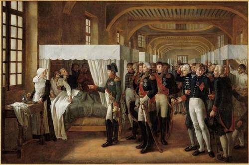 Александр Пауль Жозеф Верон (Верон-Беллекурт), «Визит Наполеона в Дом Инвалидов 11 февраля 1808 года», 1809 г.