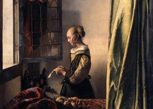 Ян Вермеер, «Девушка с письмом у открытого окна» (фрагмент), 1650-е гг.