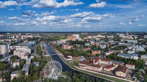 Аэрофотосъёмка города Иваново в районе цирка и Большой мануфактуры