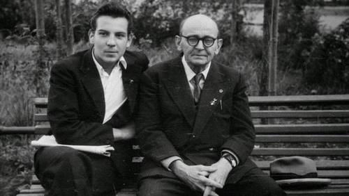 Сергей Чахотин с сыном Петром, 1961 год, Москва