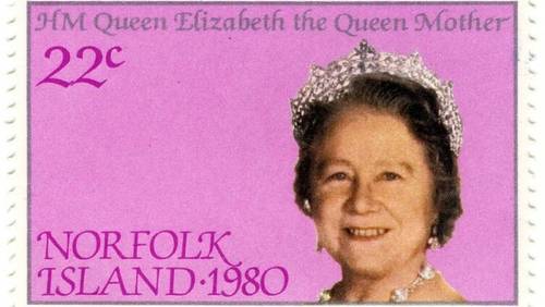 Почтовая марка с изображением королевы-матери Елизаветы
