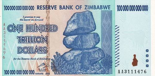 Сто триллионов долларов Зимбабве