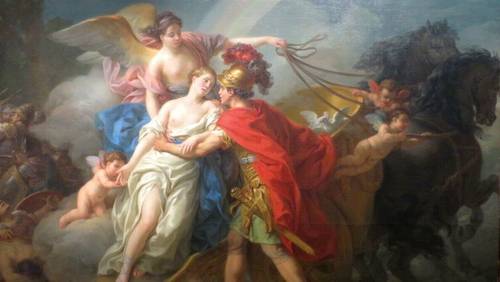 Жозеф Мари Вьен, «Ирида спасает Афродиту, раненную Диомедом», 1775 г.