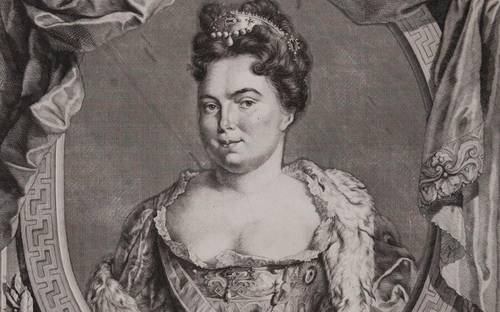 Екатерина Алексеевна, фрагмент гравюры 1724 г.