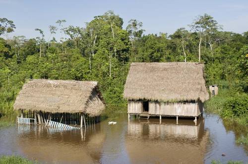 Поселение индейцев на Амазонке