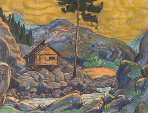 Н. К. Рерих, «Избушка в горах», эскиз к пьесе «Пер Гюнт» Г. Ибсена, 1911 г.