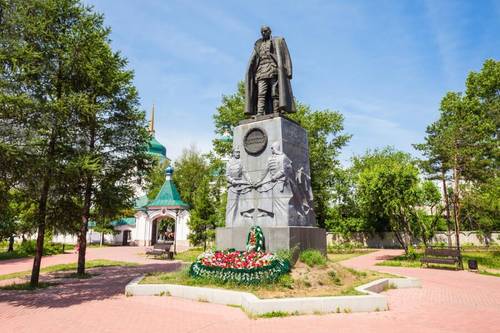 Памятник Колчаку в Иркутске