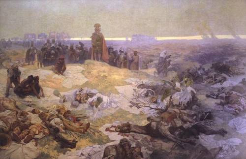 А. Муха, «После Грюнвальдской битвы», 1924 г.